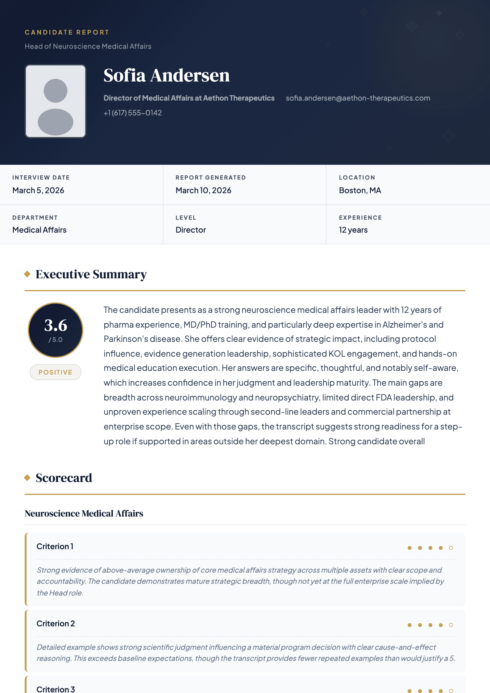 Executive Summary PDF report example