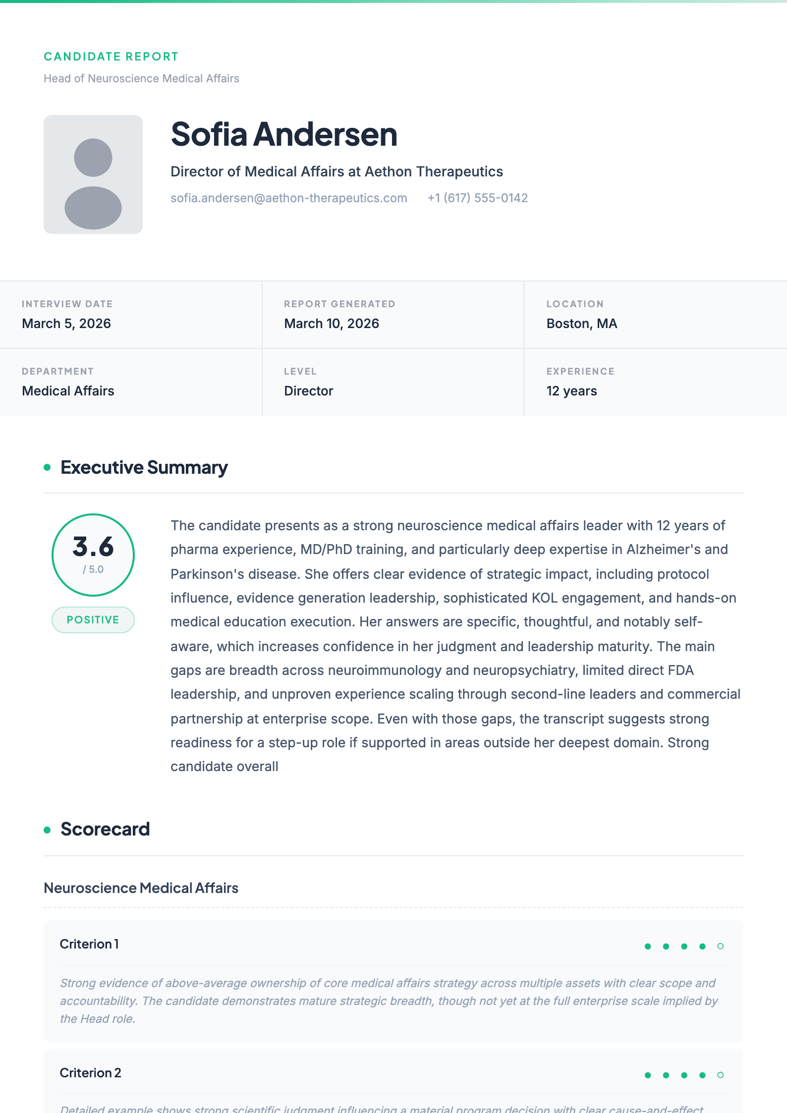 Modern Minimal PDF report example